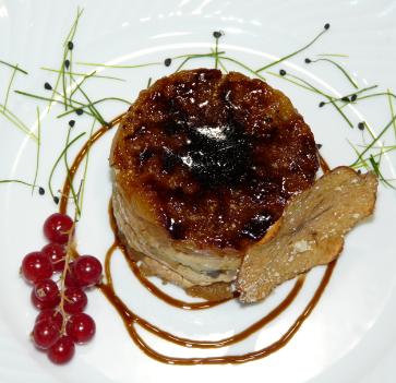 Tarrina casera de foie y manzana con jalea de maracuyá y craker de pan -para 6 personas-